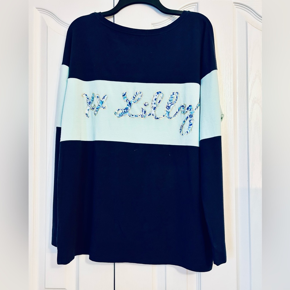 Lilly Pulitizer Color Block - Navy & Aqua - Finn High Maintenance Resort tee